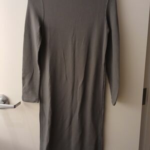 Chic Long Sleeve Gray Dress